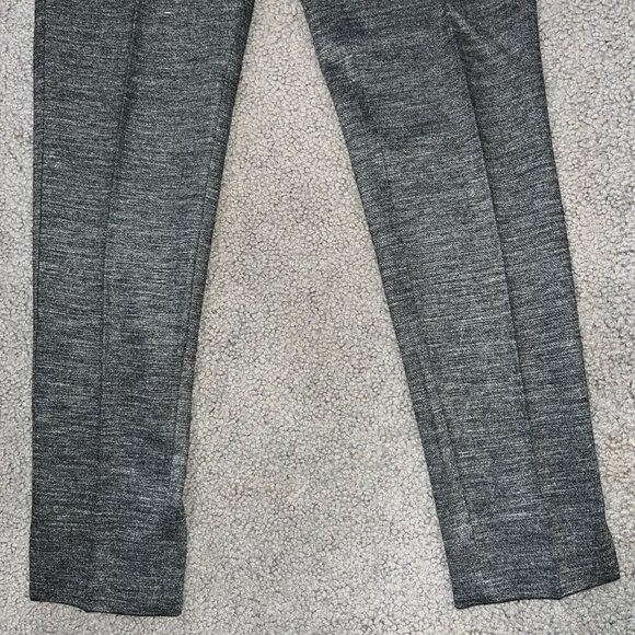 THEORY Black & Gray Space Dye Straight Leg Slit Hem Slacks Trouser Pants -EUC -8 - Picture 4 of 13